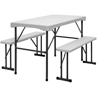 Afbeelding van Biertentenset voor 4 personen 112 x 61 cm bierbankset tafel met 2 banken