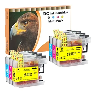 Afbeelding van D&amp;C 6x inktpatronen compatibel met Brother LC 221 223 XL voor MFC J5320DW J5620DW J5625DW J5720DW J680DW J880DW DCP J562DW J4120DW J4420DW J4425DW