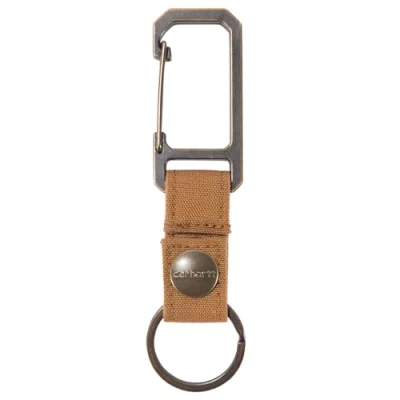 Afbeelding van Carhartt unisex volwassen nylon eend sleutelhouder, duurzame sleutelhanger met zelfsluitende clip portemonnee, (Carhartt Brown), One Size US