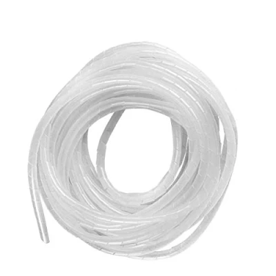 Afbeelding van GTIWUNG Universele flexibele spiraalslang, 6 mm, kabelset voor het opbergen van kabelwikkelbuis, spiraalbinding, ter bescherming de antennekabel TV/PC/USB/TV/AUX (15 m) wit