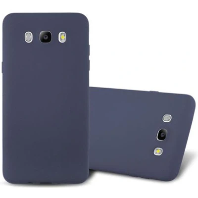 Afbeelding van Cadorabo Hoesje geschikt voor Samsung Galaxy J7 2016 in FROST DONKER BLAUW Beschermhoes gemaakt van flexibel TPU silicone Case Cover