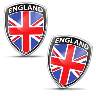 Afbeelding van Biomar Labs® 2 x 3D gel siliconen badge stickers auto motorfiets fiets raam deur PC mobiele telefoon tablet laptop Engeland UK GB Groot Brittannië Union Jack Great Britain vlag F 150