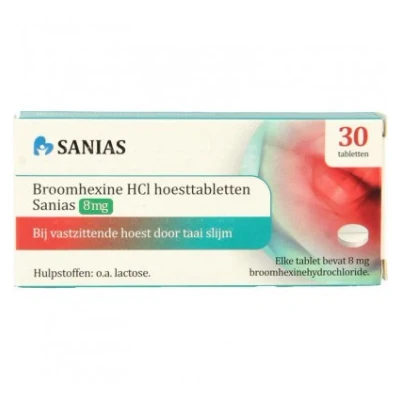 Afbeelding van Broomhexine Hcl Sanias Hoesttablet 8mg