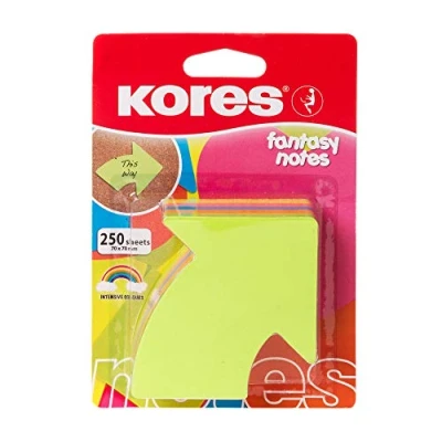Afbeelding van Kores Fantasie kleverige notities pijlvormig, 5 neonkleuren, 70 x mm, 250 vellen