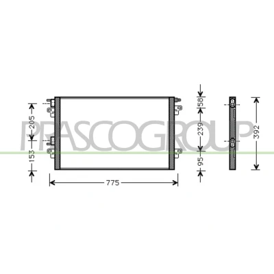 Afbeelding van Condensor, airconditioning PRASCO RN085C001
