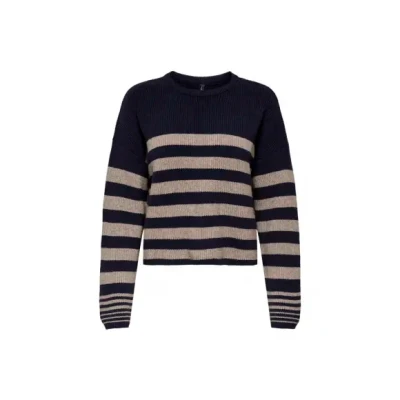 Afbeelding van ONLY ONLKATIA LS RIB STRIPE O NECK CC KNT Dames Gebreide truien