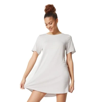 Afbeelding van Skiny SL Kurzarm Every Night IN MIX Nachtjapon, Dames, Maat: 36, Quietgrey stripes
