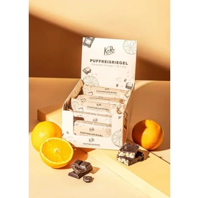 Afbeelding van KoRo Gepofterijstreep met pure chocolade sinaasappel 20 x 18 g