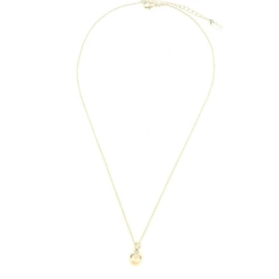 Afbeelding van Behave Dames ketting minimalistisch zilver kleur met parel hangertje 40 cm