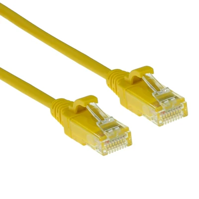 Afbeelding van Netwerkkabel Cat6 U/UTP 1 meter (100% koper, LSZH, Slimline, Geel)