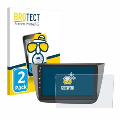 Afbeelding van BROTECT (2 Stuks) Antireflecterende Beschermfolie voor Topway Android CarPlay (9&quot;) Anti Glare Screen Protector, Mat, Ontspiegelend