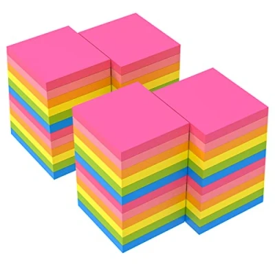 Afbeelding van ZCZN 48 Pads Sticky Notes, 76 x mm, 100 vellen/pad, 6 heldere kleuren zelfklevende notitieblokken voor herinneringen, voordeelverpakking