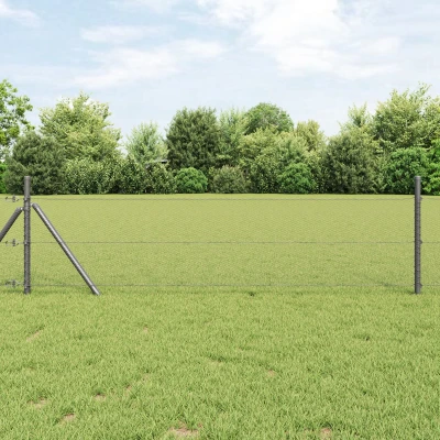 Afbeelding van vidaXL Hexagonaal Hek Grijs 0.4x100 m Staal