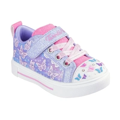 Afbeelding van Skechers Light UP Twinkle Sparks Sneakers laag voor kinderen, Maat: 23, Lavender/multi Hoogwaardig imitatieleer