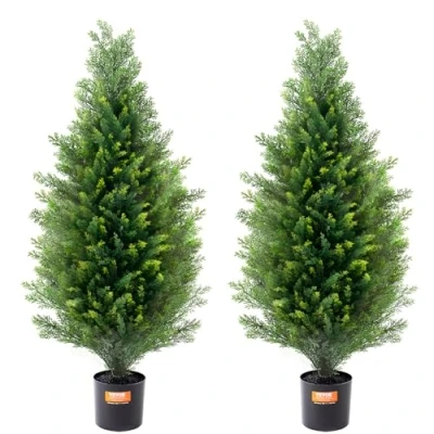 Afbeelding van VEVOR Set van 2 kunstceder vormsnoei kunstplanten PE Cipres 91,4 cm