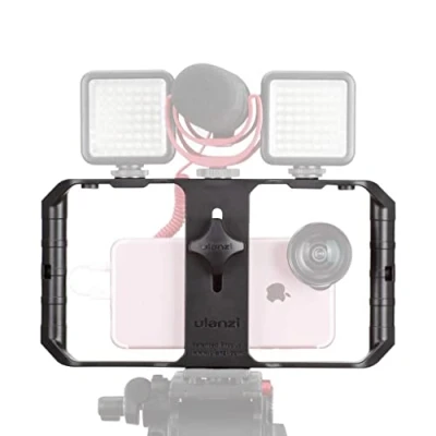 Afbeelding van ULANZI U Rig Pro Smartphone Video Stabilisatorgreep met statiefaansluiting voor telefoonfilmmaker universeel iPhone en Samsung, zwart