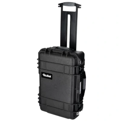 Afbeelding van Rollei Hard Case 5737 Trolley extreem robuuste, onbreekbare en waterdichte koffer met flexibele schuimrubberen uitrusting, comfortabel transport, automatische drukregeling diefstalbeveiliging