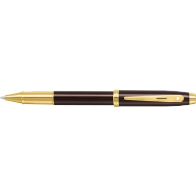 Afbeelding van Sheaffer rollerball 100 E9370 coffee brown PVD gold SF E1937051