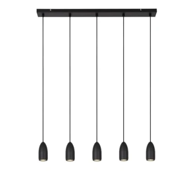 Afbeelding van Lucide Hanglamp Evora 5L Zwart