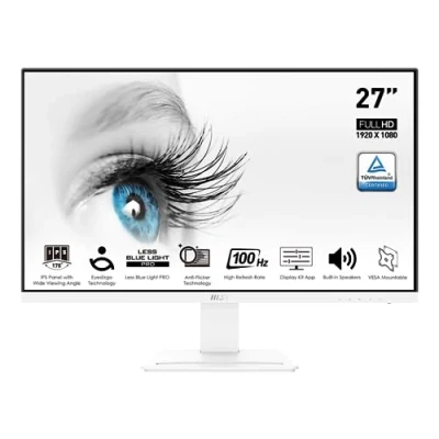 Afbeelding van MSI Pro MP273AW, 27&quot;, 1920 x 1080 (FHD), IPS, 100Hz, TUV gecertificeerde zichtbescherming, 4ms, Displayport, HDMI, Tilt