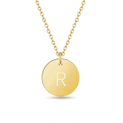 Afbeelding van Letters Ketting Goud I Gouden Dames met 18 Karaat Plating voor Vrouwen Hanger in (R)