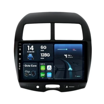 Afbeelding van JOYX 6G + 128G Android 12 IPS autoradio geschikt voor Mitsubishi ASX (2010 2019) draadloze CarPlay/Android Auto/DSP LED camera en MIC 10,1 inch 2 Din DAB stuurbediening Fast boot 360