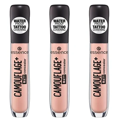 Afbeelding van Essence Camouflag + MAT concealer, afdekstift, tattoo afdekking, nr. 10 light rose, nude, matterend, mat, olievrij, waterbestendig, zonder alcohol, verpakking van 3 (3 x 5 ml)