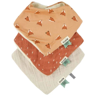 Afbeelding van Trixie Bandana Slab 3 Pack Mix Enchanting Elephant Fierce Fox