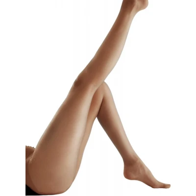 Afbeelding van Pretty Polly Panty Nylons Glans Katoenen Kruisje 10 Den. Medium 38/42 Pewter