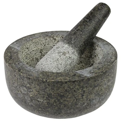 Afbeelding van Jade Temple steenvijzel met stamper, in set, effectieve en eenvoudige vijzels, van massief graniet een diameter 15,5 cm 8 hoogte