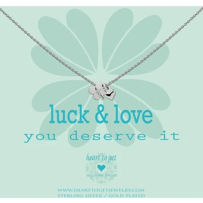 Afbeelding van Heart to get N19CLH11S 2 Ketting Luck &amp; Love You deserve it zilver
