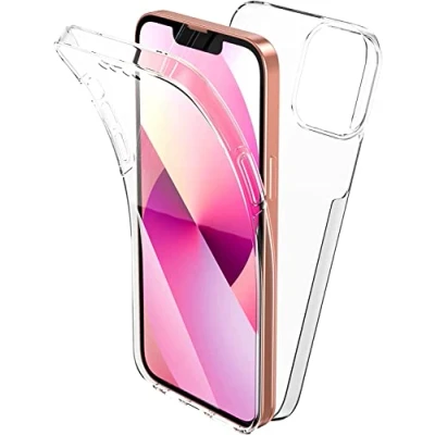 Afbeelding van Hoesje voor iPhone 12 / Pro Transparant Silicone Schokbestendige Beschermhoes 360 Graden Volledig en Achter Dubbelzijdige Behuizing Case Cover