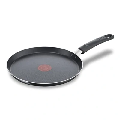 Afbeelding van Tefal Day By On crêpepan van 25 cm, duurzame antiaanbaklaag, compatibel met alle branders behalve inductie, thermosignaalfunctie, eenvoudig te reinigen crêpemaker, B56410AZ