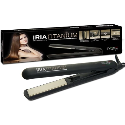 Afbeelding van Italian Design Electrical Items HAI Straightener IRIA Titanium Hair Styling Tool, Dames, Maat: One Size, Black