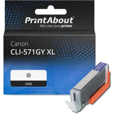 Afbeelding van Huismerk Canon CLI 571GY XL Inktcartridge Grijs Hoge capaciteit
