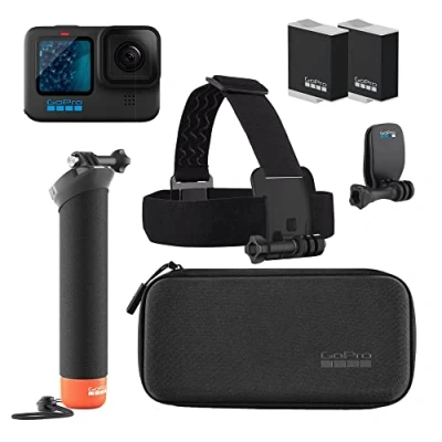 Afbeelding van GoPro HERO11 zwarte accessoirebundel inclusief extra enduro batterij (2 in totaal), The Handler (zwevende handgreep), hoofdband + snelclip en draagtas