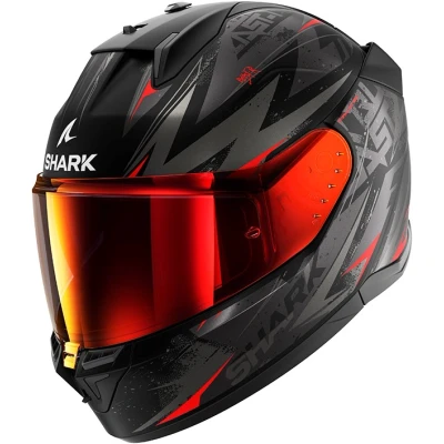 Afbeelding van Shark D Skwal 3 Blast R Mat Helm zwart/antraciet/rood