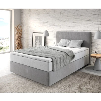 Afbeelding van Boxspringbed Dream Well Microvezel Grijs 120x200 cm met TFK Matras en Visco Topper