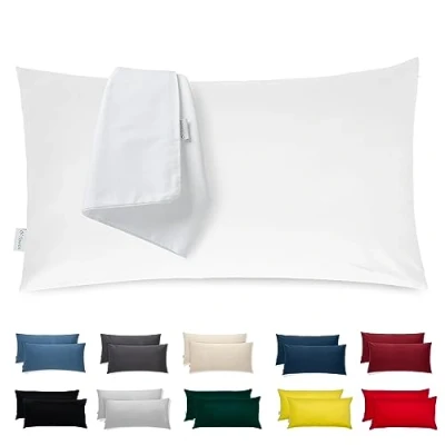 Afbeelding van Flowen Set van 2 Kussensloop 50x80 Microvezel Premium Super Zachte Kussenslopen Resistent en Hypoallergeen Anti Mijt Kussenbeschermer Decoratief met Verborgen rits Wasbaar