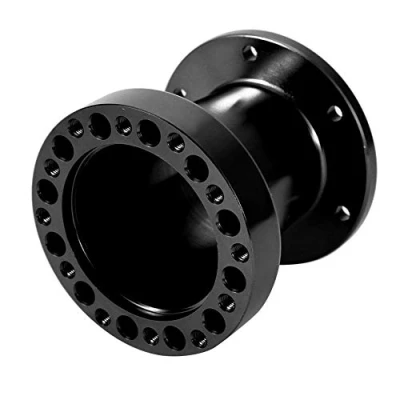 Afbeelding van Nikou Auto stuurnaaf, 3 inch universele aluminium spacer stuurwielnaaf adapter kit (zwart)