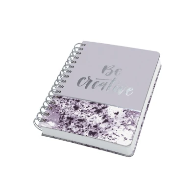 Afbeelding van Notitieboek Jolie A5 Violet Marble Spiraal Hardcover puntgeruit met in