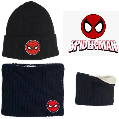 Afbeelding van Marvel Spiderman Set Muts + Nekwarmer Navy Maat 52 cm hoofdomtrek (± 2 5 jaar)