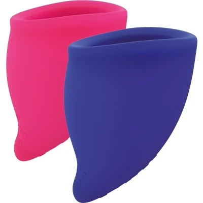 Afbeelding van FUN FACTORY CUP EXPLORE KIT Twee Menstruatie Cups in een set, groot en klein, gemaakt van medische siliconen incl. tasje