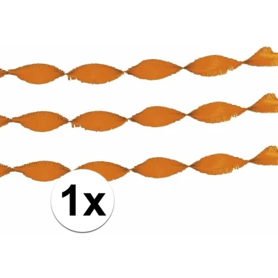 Afbeelding van Crepepapier slinger oranje 5 meter Feestslingers
