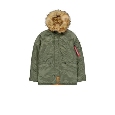 Afbeelding van Alpha Industries Winterjas, Heren, Maat: Small, Sage green