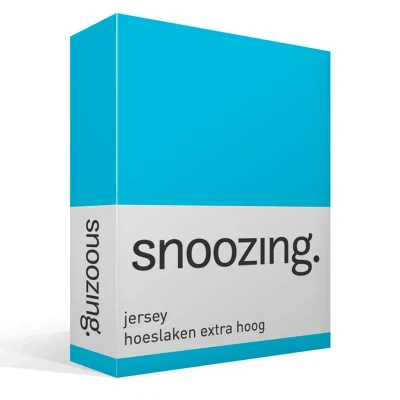 Afbeelding van Snoozing Jersey Hoeslaken Extra Hoog 100% gebreide katoen 70x200 cm Turquoise