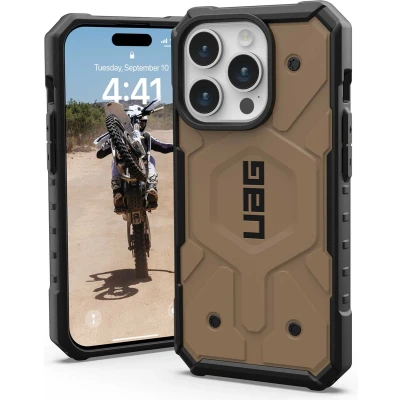 Afbeelding van Apple iPhone 15 Pro MagSafe Hoesje Kunststof UAG Hardcase/Backcover Bruin Telefoonhoesje Shockproof/Valbescherming