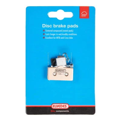 Afbeelding van Elvedes Schijfremblokjes Shimano BRM666 gesinterd BikeTotaal.nl Blauw