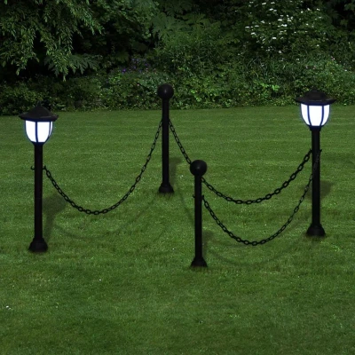 Afbeelding van Hekwerk met 2 solarlampen
