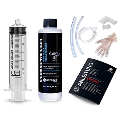 Afbeelding van Octopus nozzle cleaner, printkopreiniger die compatibel is met Epson printkoppen slangadapters (250 ml)